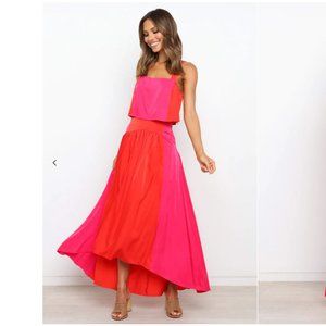 Petal & Pup - Lula Set (Red crop top + maxi skirt)
